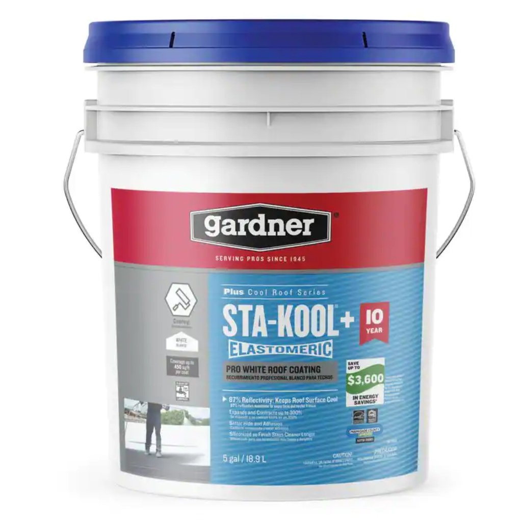 5 Gal. Sta-Kool Plus Pro White Roof Coating