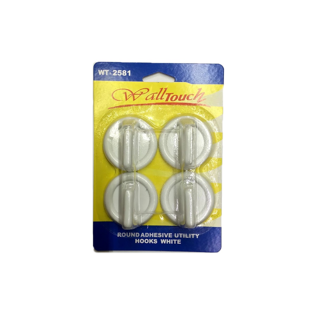 ROUD .ADHESIVE HOOKS  4PK