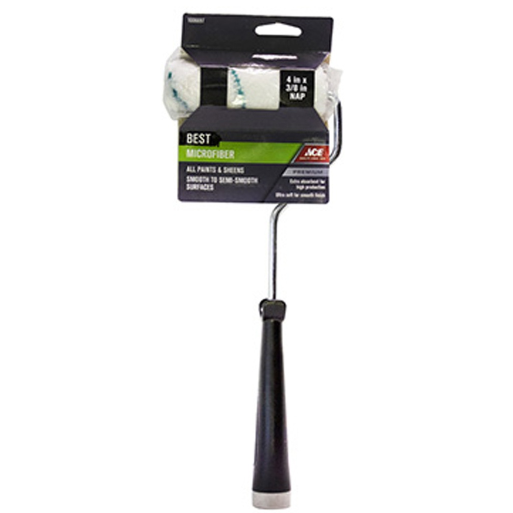 Ace Microfiber 3/8 in. X 4 in. W Mini Trim Roller with Frame 1 Pk