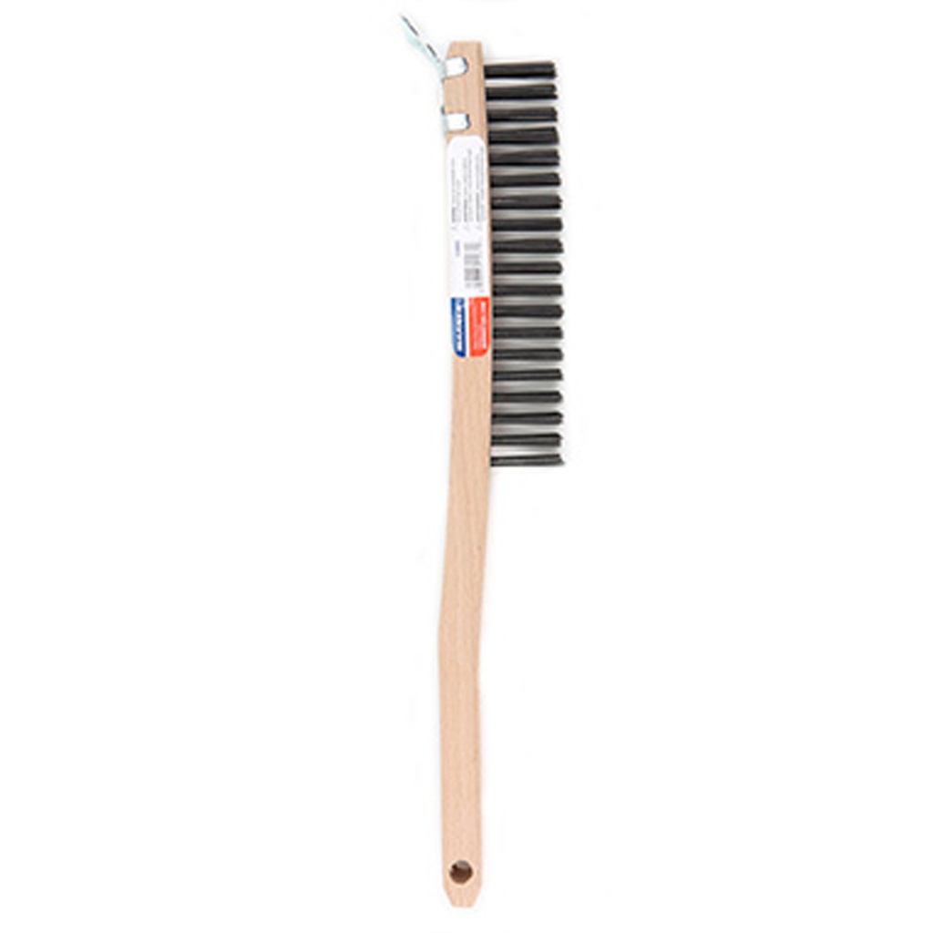 [1015119] 401 14 in. 3 X 19 Row Tempered Steel Wire Brush with Scraper
