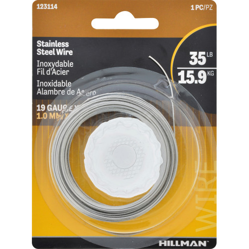 Hillman 30 Ft. L Stainless Steel 19 Ga. Wire