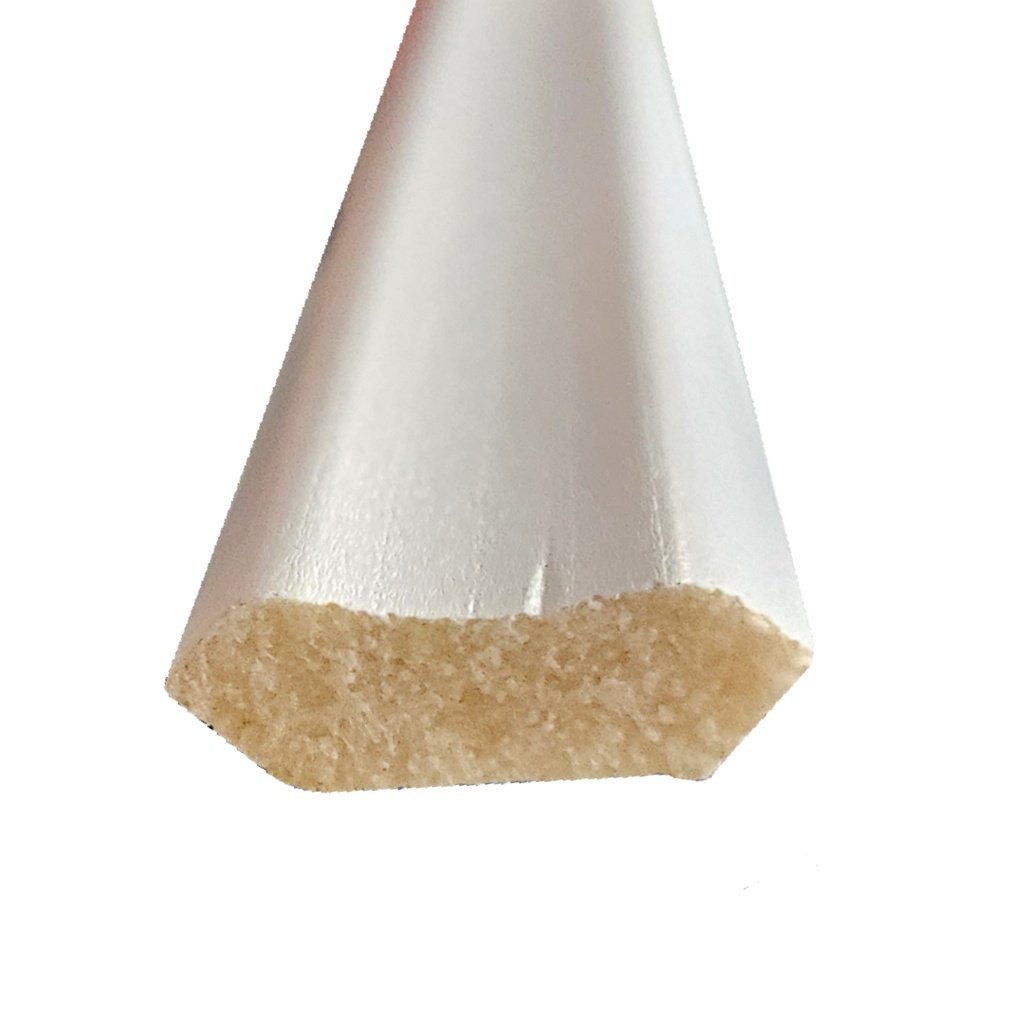 227388 0.25 X 0.87 in. 8 Ft. Crystal White Pre-Finished Polystyrene Interior Inside Corner Molding