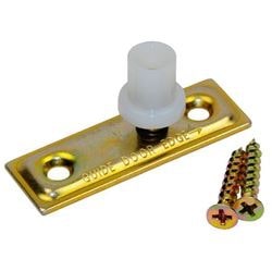 [382002270] Johnson Hardware JH1705 Universal Channel Guide for Sliding and Folding Doors Brass / White Hardware Accessories and Parts Sliding Door Hardware