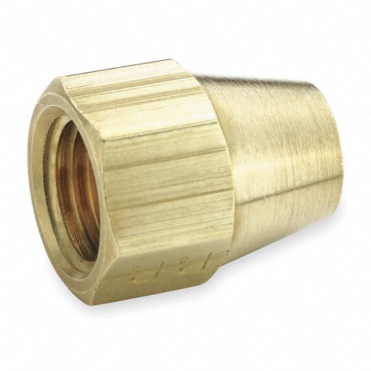 Jmf Flare Nut 3/8   Flare Yellow Brass Bagged