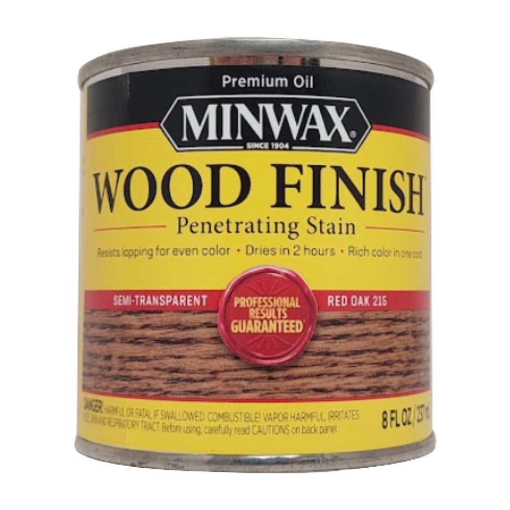 Minwax Wood Finish Semi-Transparent Red Oak Oil-Based Wood Stain 1/2 Pt.