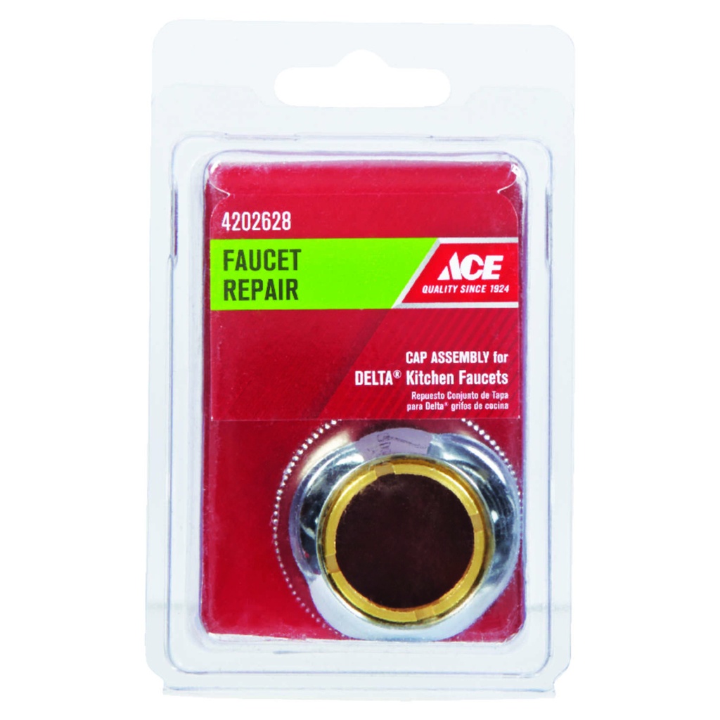 Ace Cap for Delta 1 in. H X 1-3/4 in. D 7/8 in. White Brass