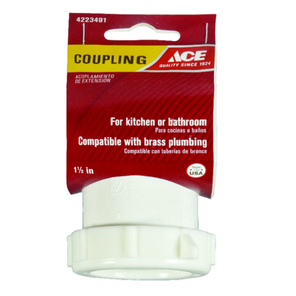 COUPLING 1-1/2" PLSTC