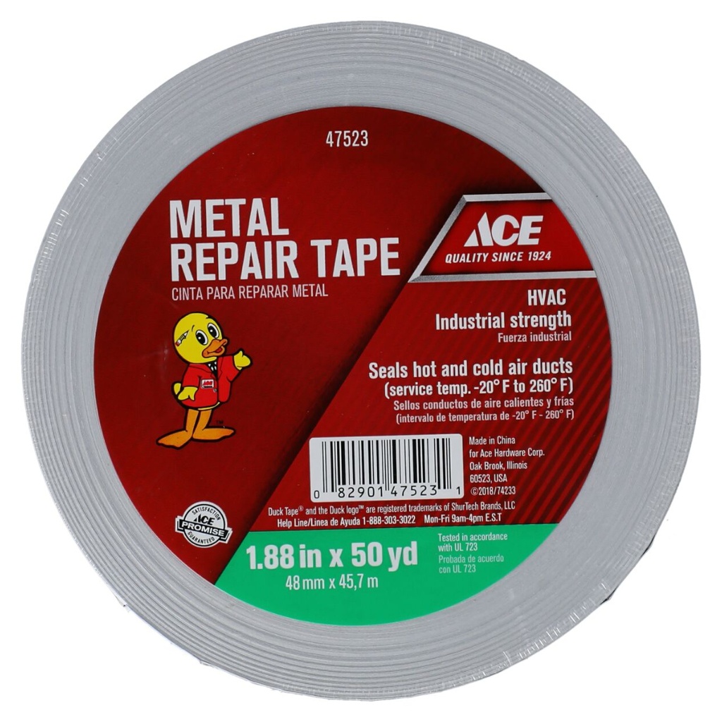 Ace 1.88 in. W X 50 Yd L Silver Metal Repair Tape