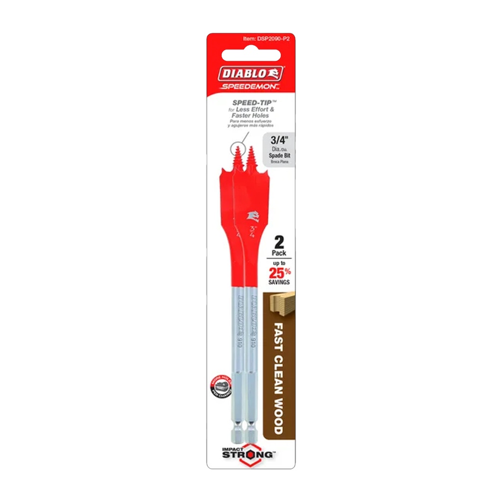 DIABLO SPADE BIT 3/4 X 6 2PK
