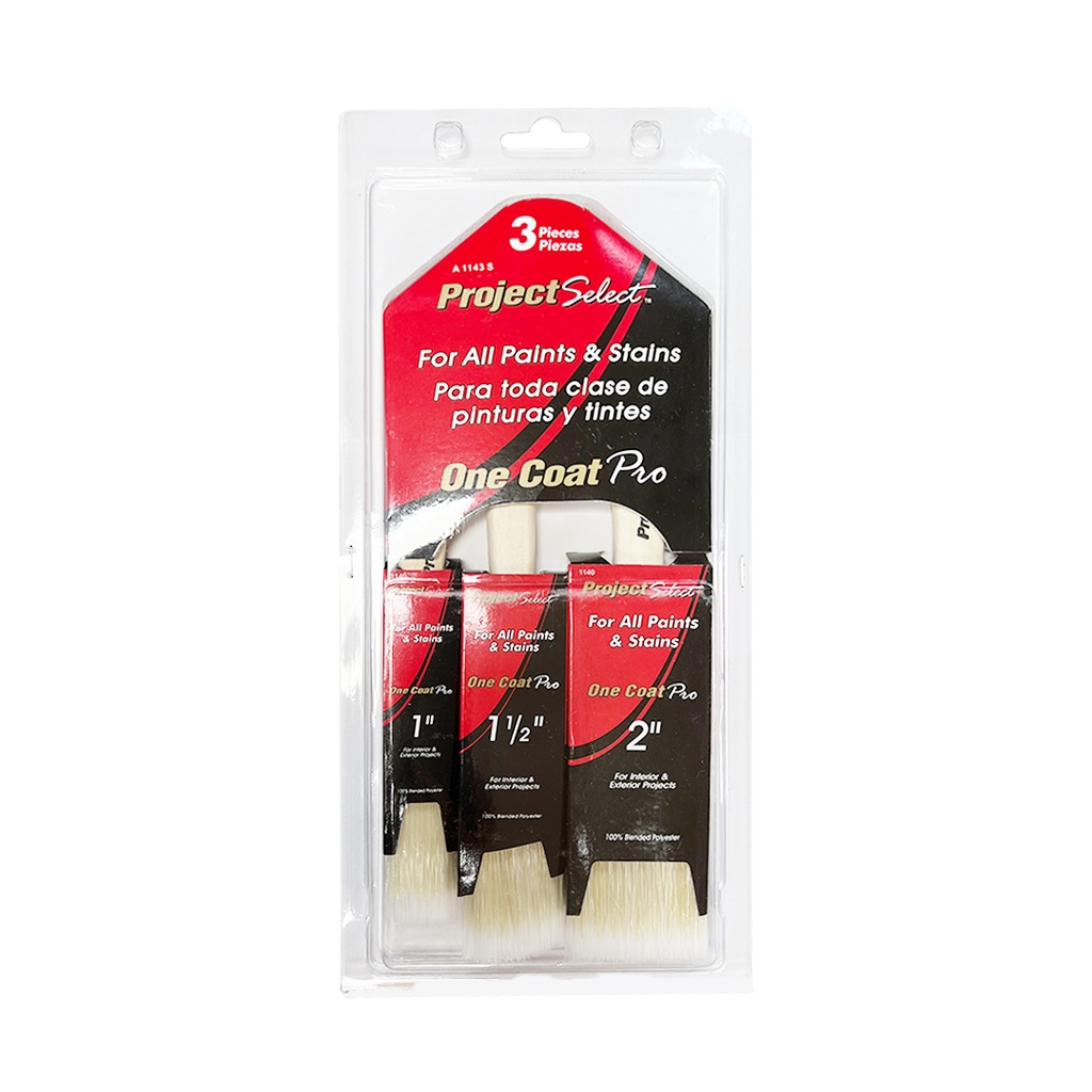 All Paints 1 in. Flat, 2 in. Flat and 1.5 in. Angle Sash Paint Brush Set