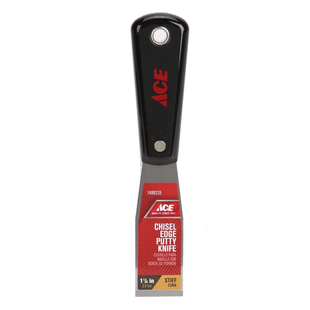 [Case of 5] 1-1/4 in. W Carbon Steel Stiff Chisel Edge Putty Knife