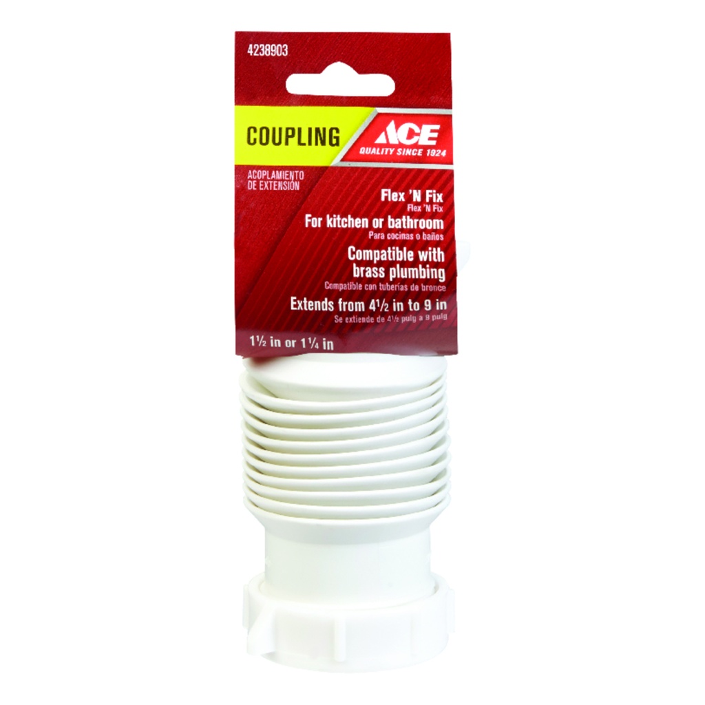Ace 1 1/2 or 1 1/4 in. D PVC Coupling