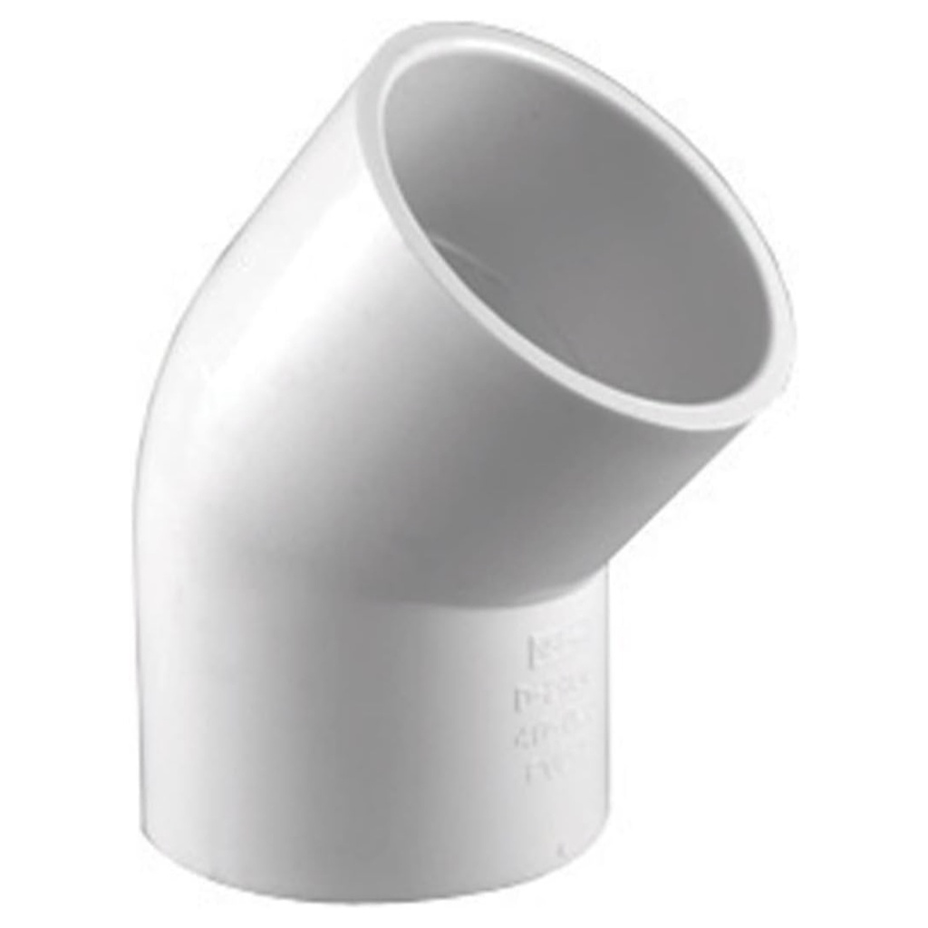 LASCO 417030BC Pipe Elbow, 3 in, Slip, 45 Deg Angle, PVC, SCH 40 Schedule