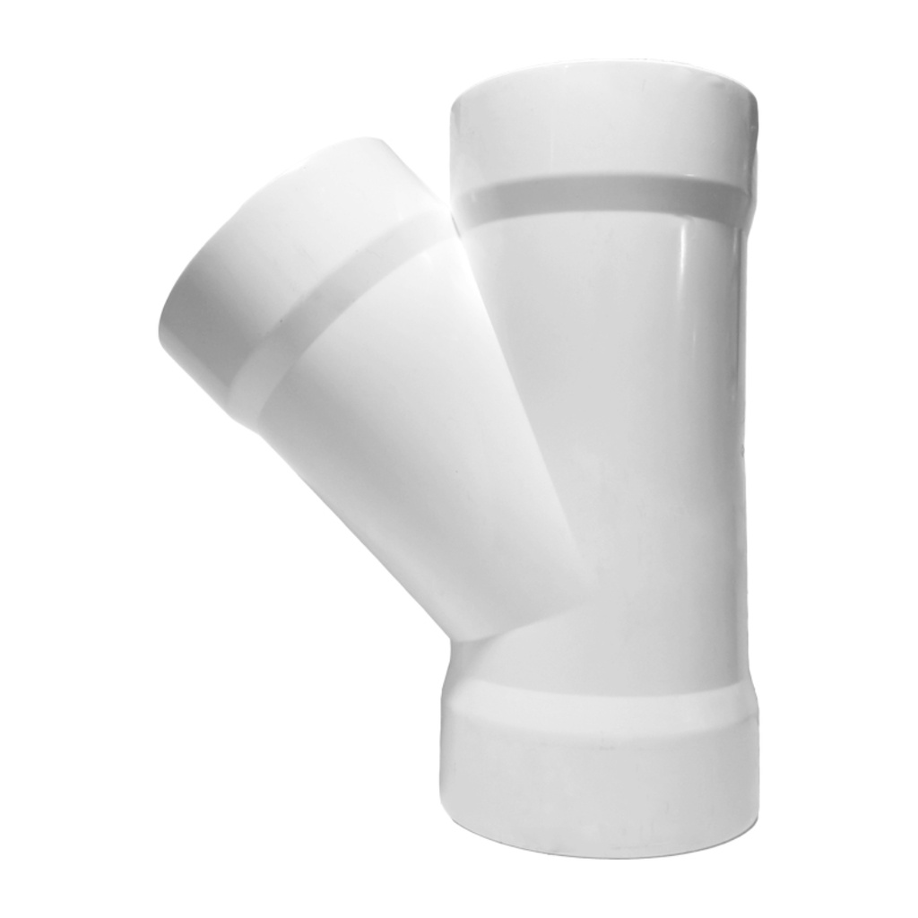 Charlotte Pipe Schedule 40 4 in. Hub X 4 in. D Hub PVC Wye 1 Pk
