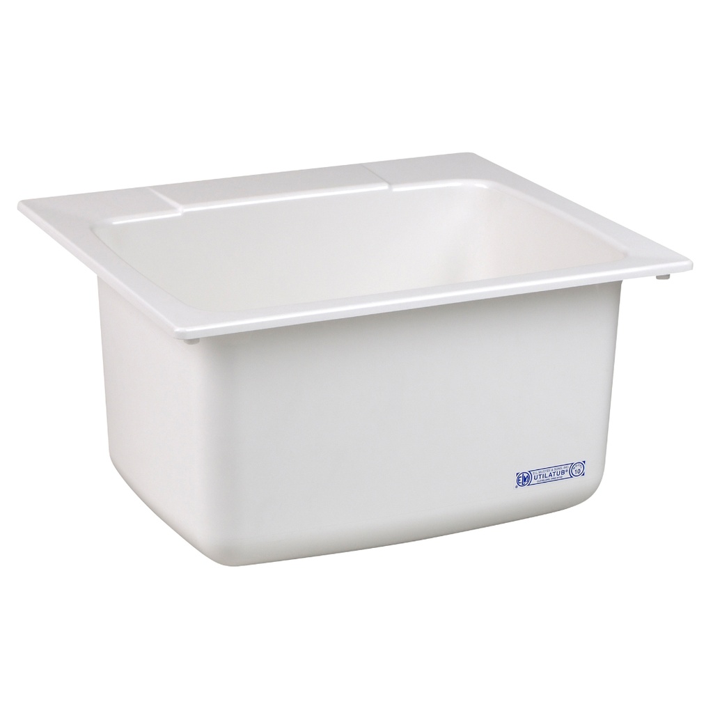Mustee 25 in. W X 22 in. D Self-Rimming Composite Utility Sink