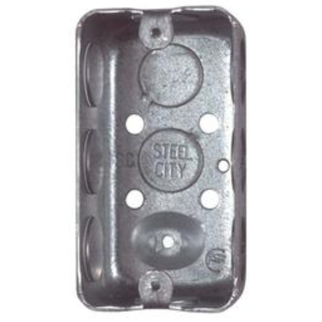 1-Gang 4 in. 2-1/8 in. D New Work Metal Utility Box (5837112-25R)