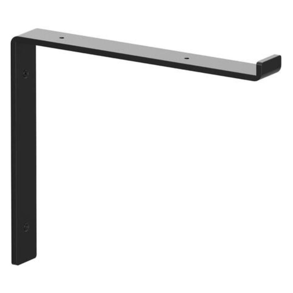BRCKT SHELF STL BLK 10"