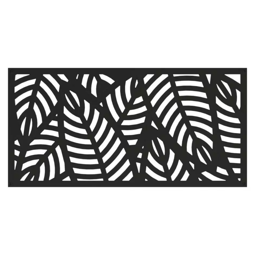 2 Ft. X 4 Ft. Sanibel Black Polypropylene Decorative Screen Panel