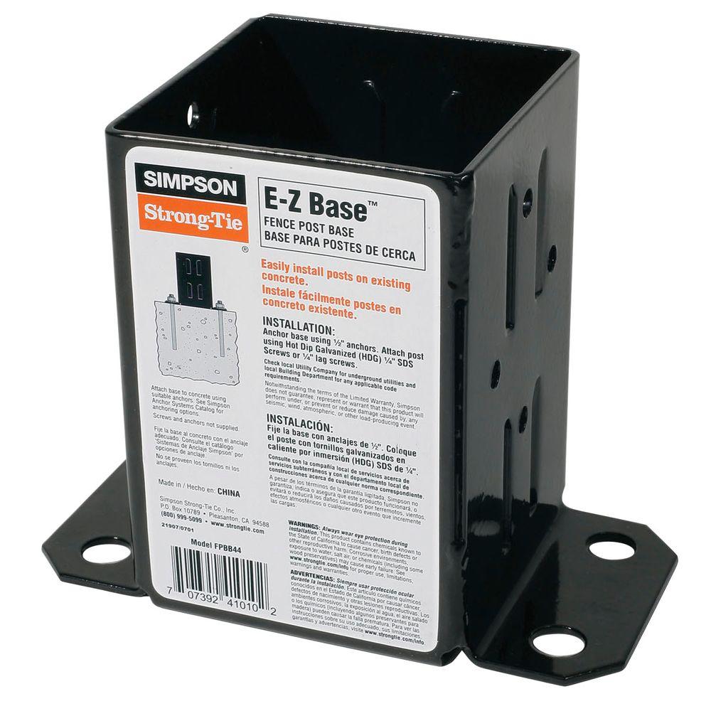 Simpson Strong-Tie 5.6 in. H X 3.83 in. W 12 Ga. Steel Ez Base