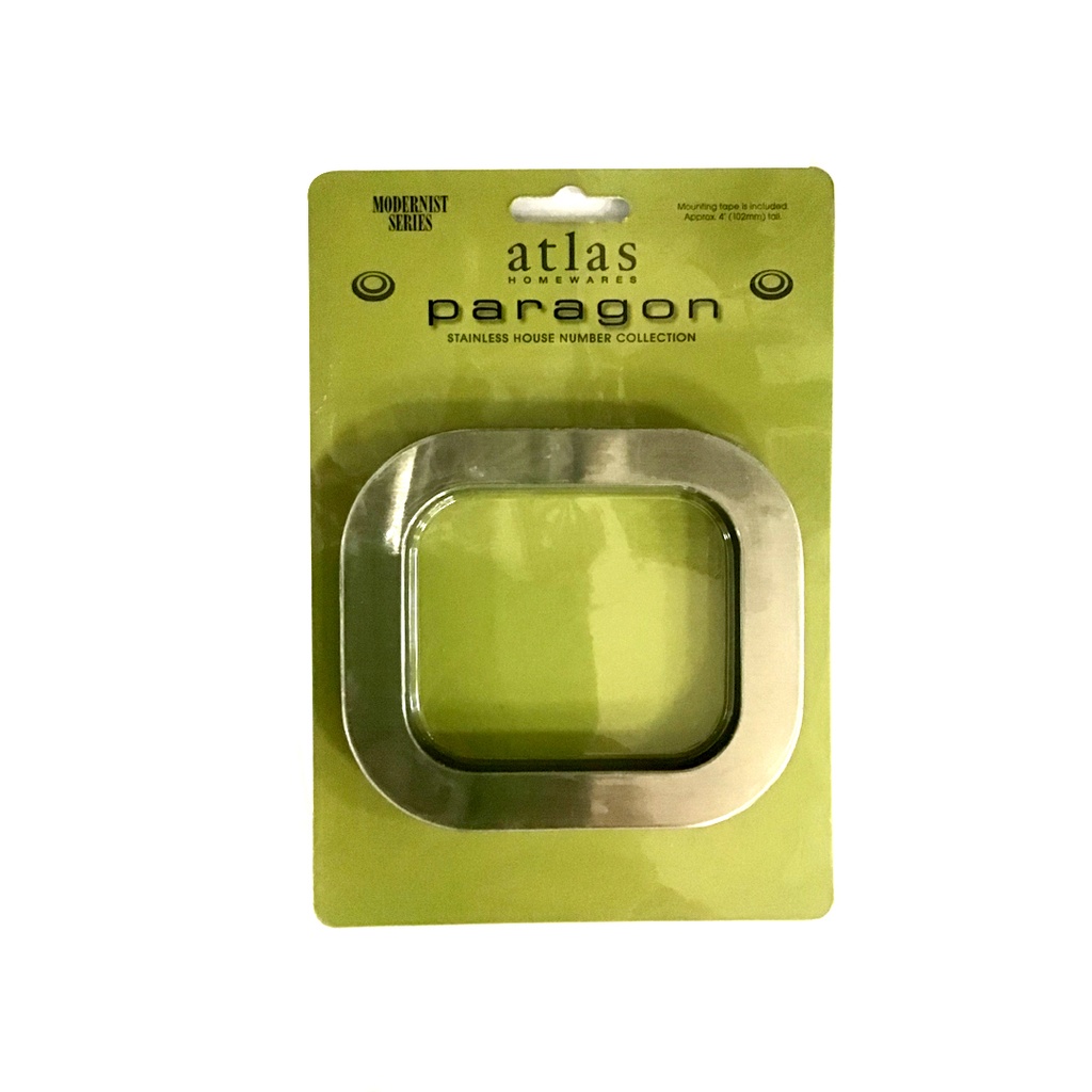 Atlas Homewares PGN0 Paragon Address Number 0 Stainless Steel Home Accents Address Numbers 0
