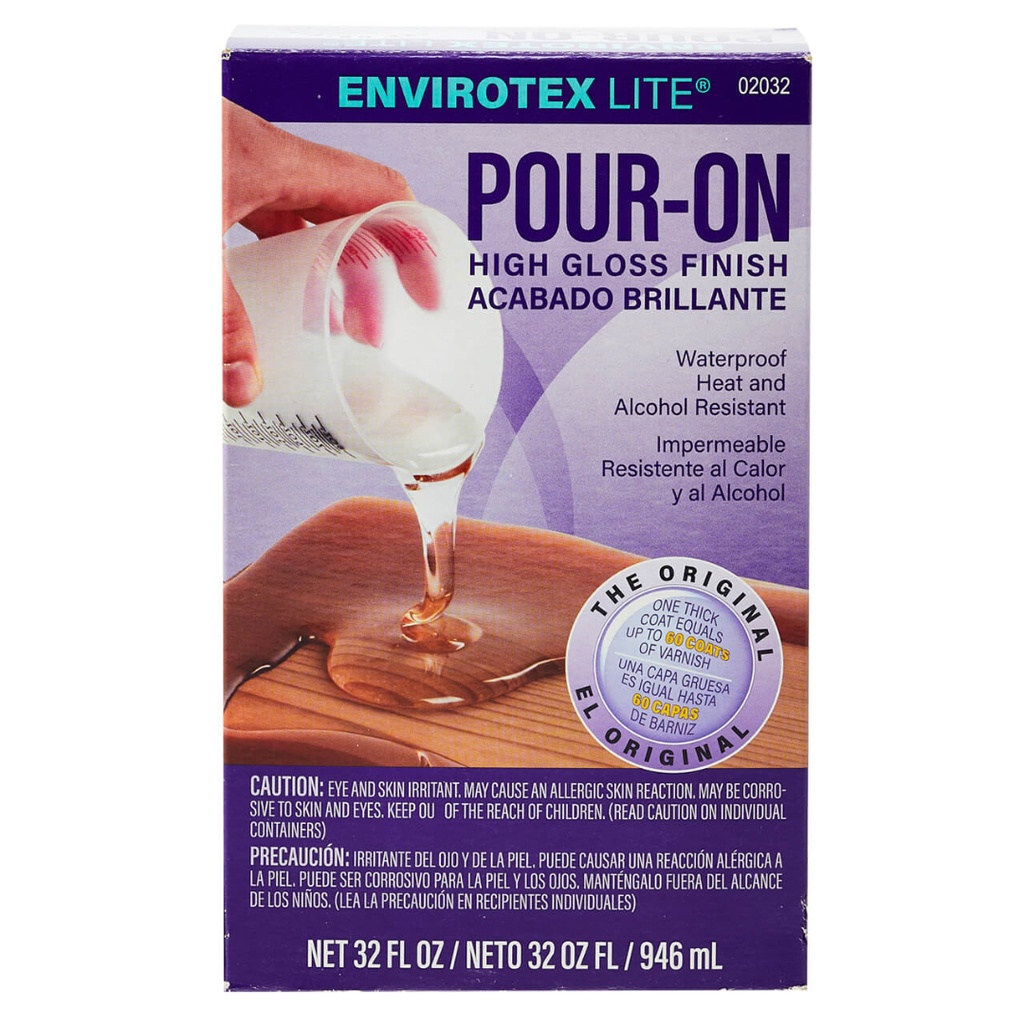 EnviroTex ENVIROTEX Lite Pour-on High Gloss Finish Kit - 32 Oz
