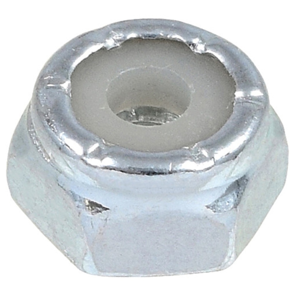 HILLMAN 6-32 in. Zinc-Plated Steel USS Nylon Lock Nut 100 Pk