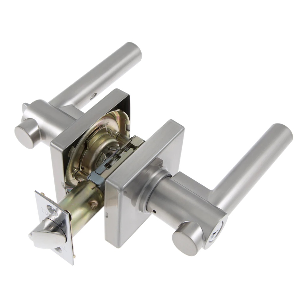 Toledo 229647 European Straight Lever Entry Lockset, Satin Nickel