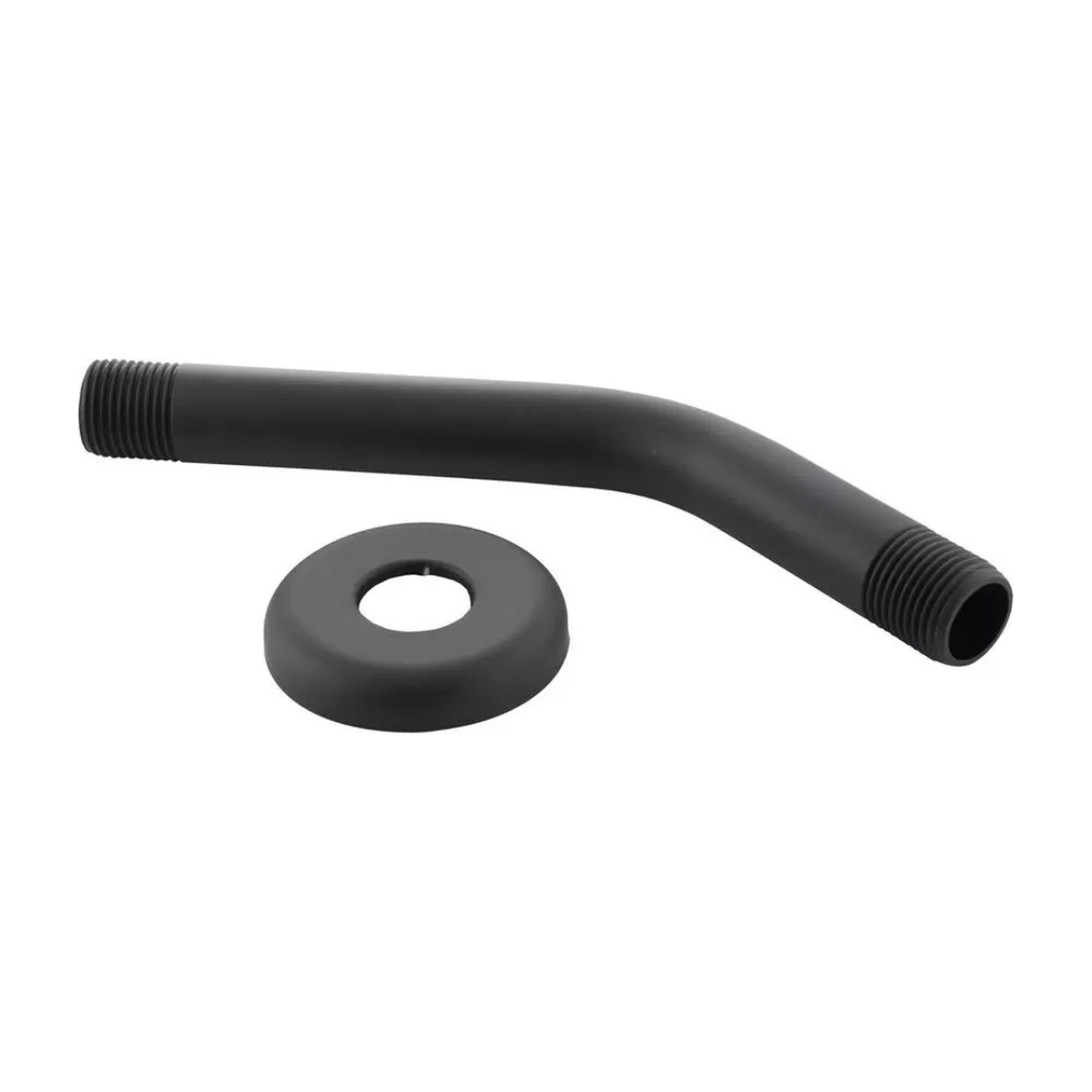 [4010160] Danco Matte Black Stainless Steel 8 in. Shower Arm and Flange