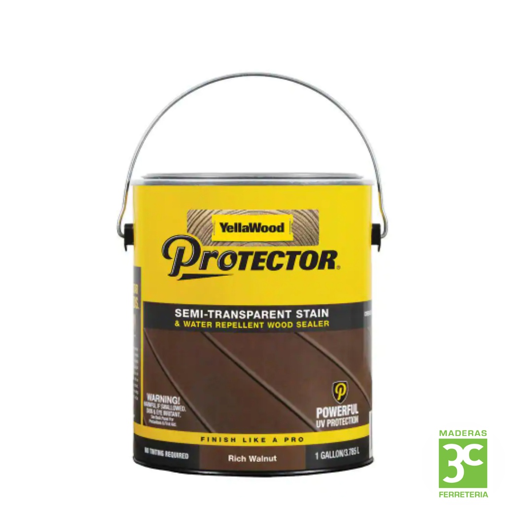 Protector 1 Gal. Rich Walnut Semi-Transparent Exterior Deck Stain and Sealer