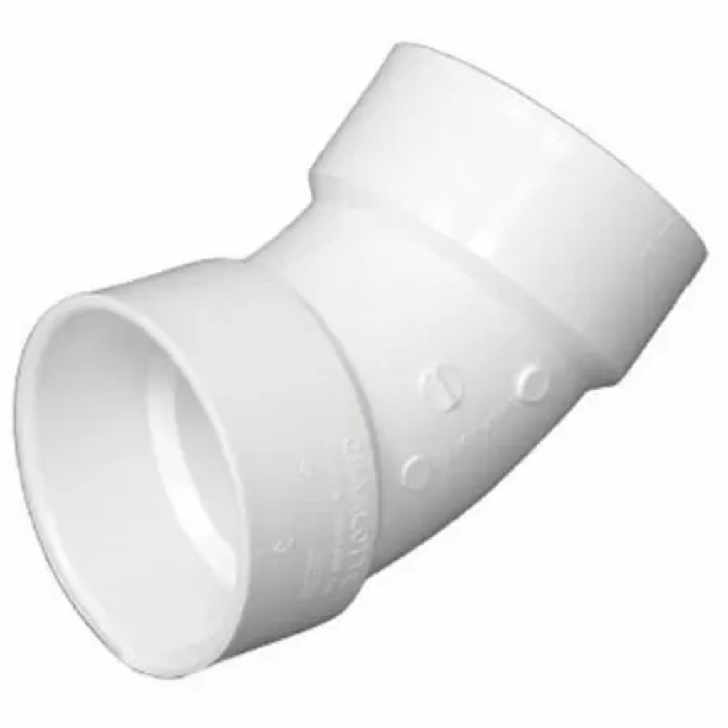 [440000400] Charlotte Pipe Schedule 40 3 in. Hub X 3 in. D Hub PVC 45 Degree Elbow 1 Pk