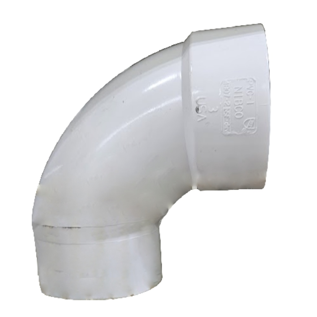Charlotte Pipe Schedule 40 3 in. Hub X 3 in. D Spigot PVC 90 Degree Street Elbow 1 Pk