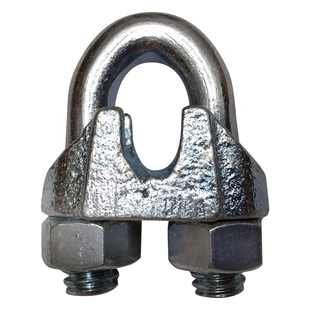 Wire Rope Clip, Malleable Iron, Electro-Galvanized