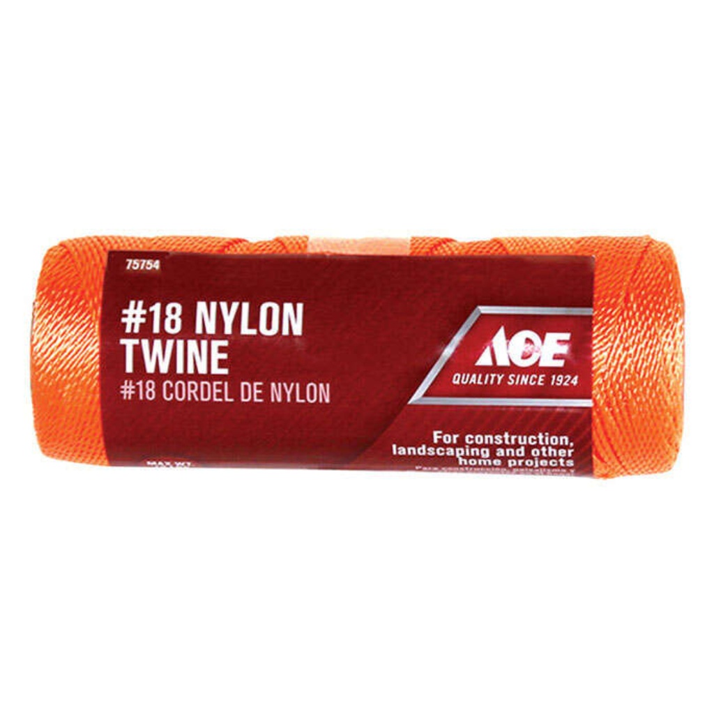 [75754] ACE #18 X 525 Ft Orange Twisted Nylon Mason Line