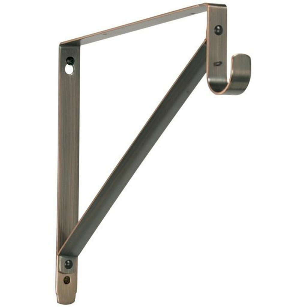 12 in. X 11 in. Copper Oil-Rubbed Bronze Heavy-Duty Rod and Shelf Bracket