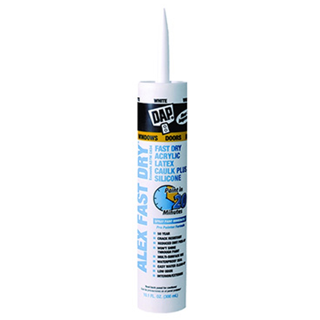 DAP Alex Fast Dry White Acrylic Latex Caulk 10.1 Oz.