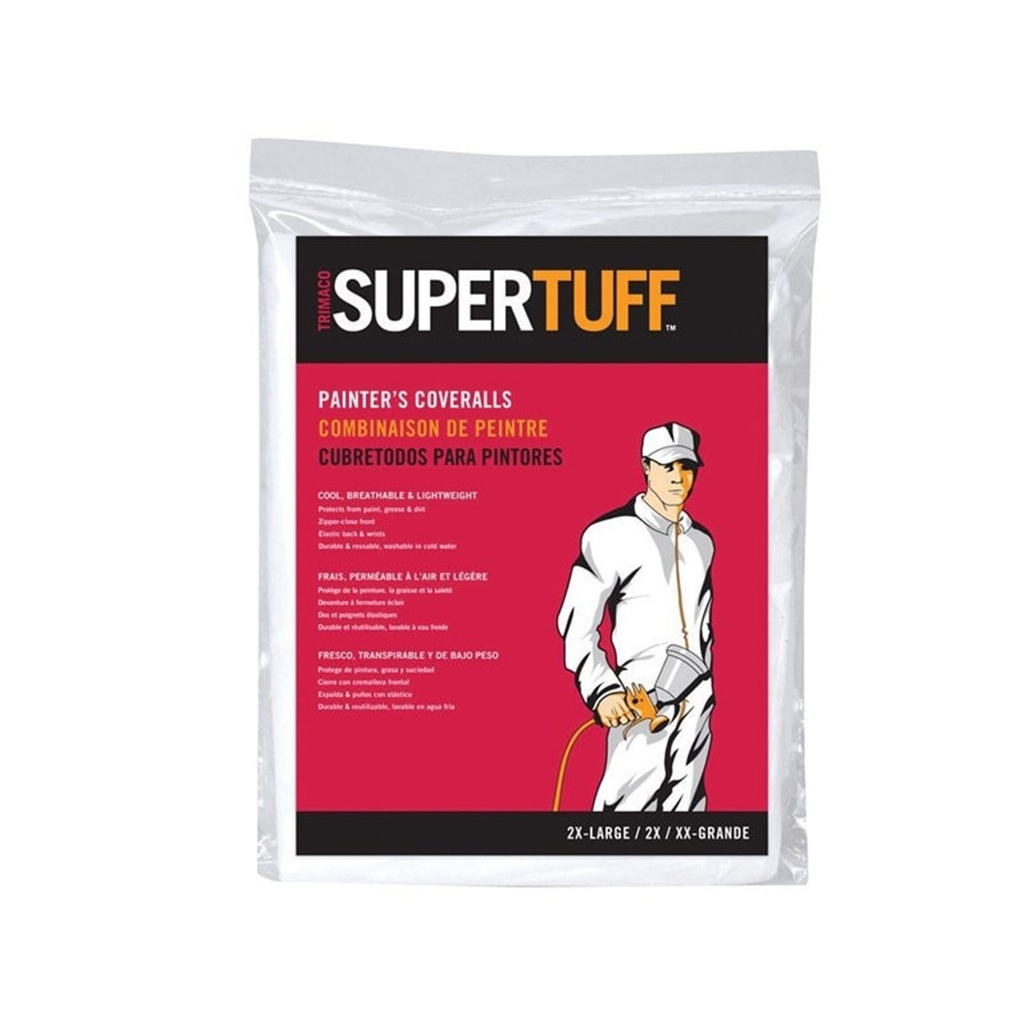 SuperTuff Polypropylene Coveralls White 2XLT 1 Pk