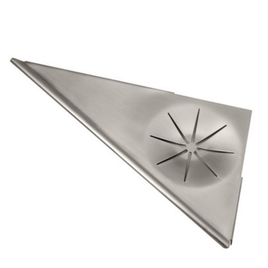 [366001673] Gatco 1591 11-1/4 Inch Corner Shower Shelf Satin Nickel Bathroom Storage Bathroom Shelf