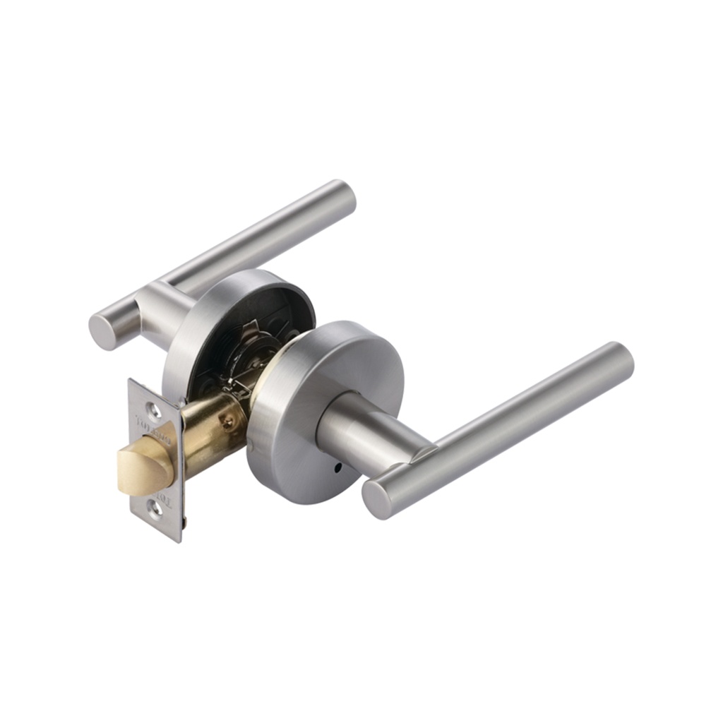 Italica Satin Nickel Privacy Bed/Bath Door Handle Set