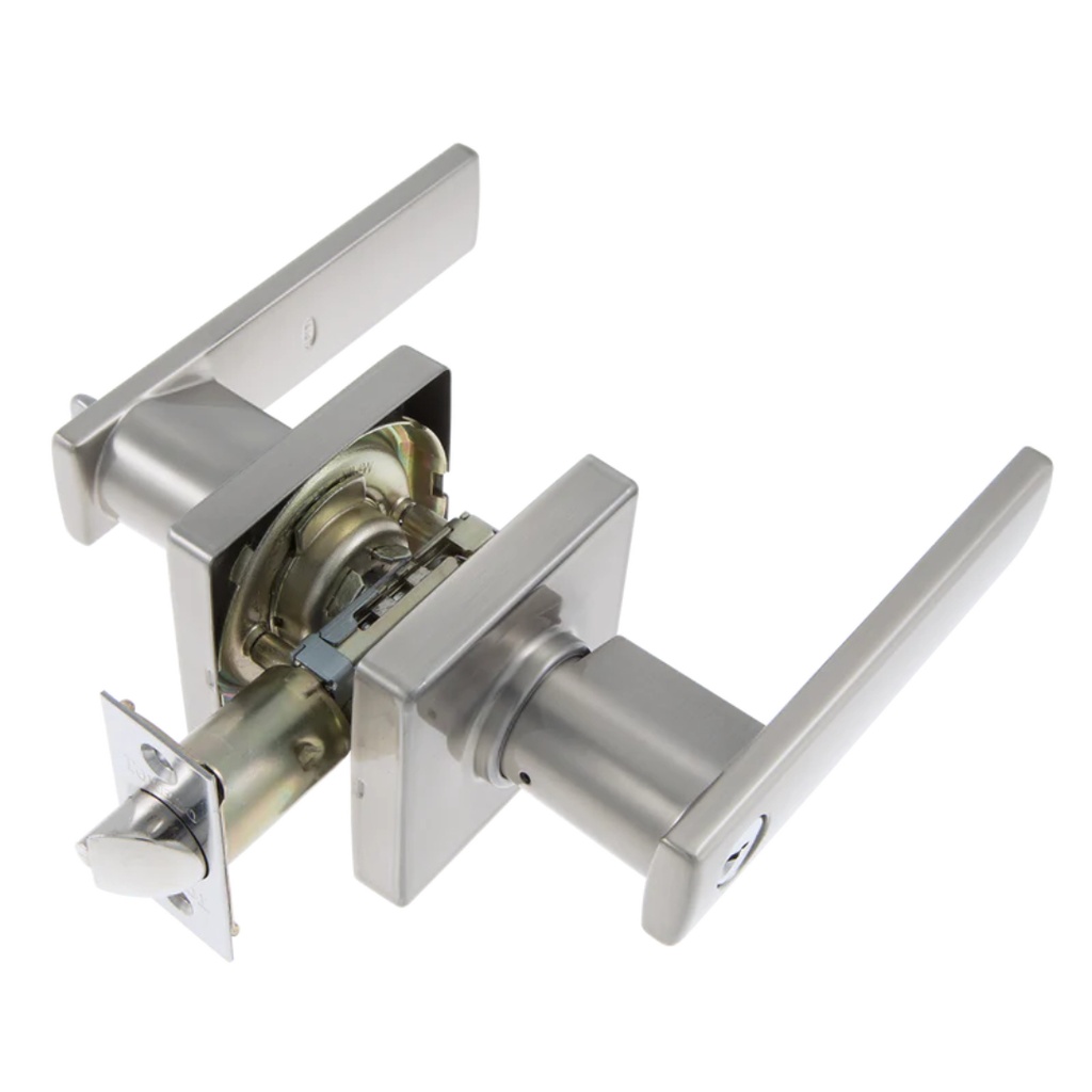 Toledo CV1900LUUS15 Lugo European Entry Leverset, Satin Nickel