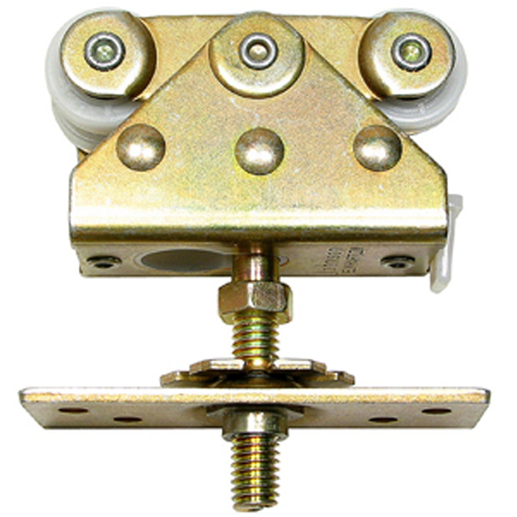 [382002276] Johnson Hardware JH2034 Door Guide for 1-3/4" 200 Series Bypass Doors Aluminum / White Hardware Accessories and Parts Sliding Door Hardware Components