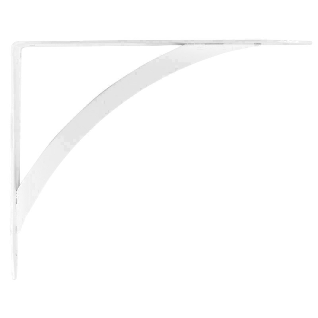 [5374665] Knape & Vogt John Sterling White Steel Bracket 12 Ga. 10 in. L 100 Lb.