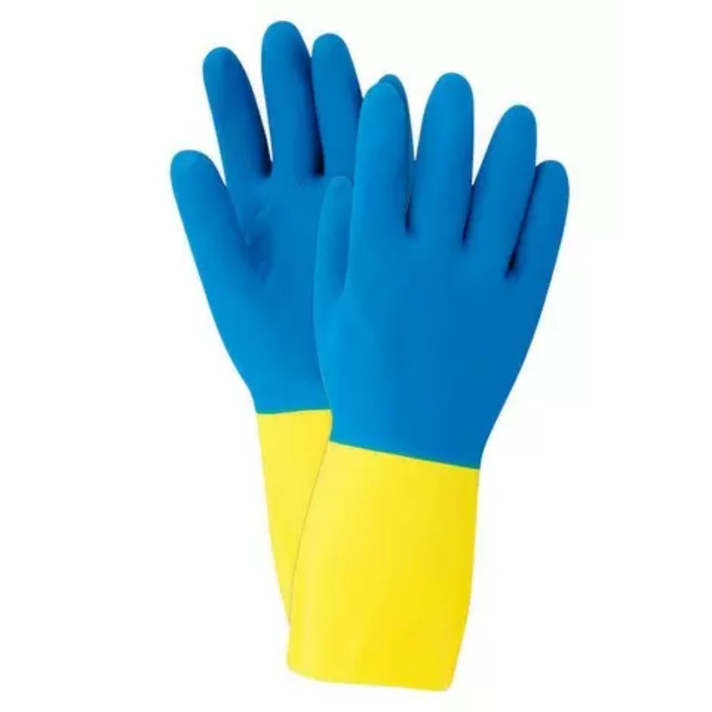 [6204473] Soft Scrub Neoprene Cleaning Gloves L Blue 1 Pair