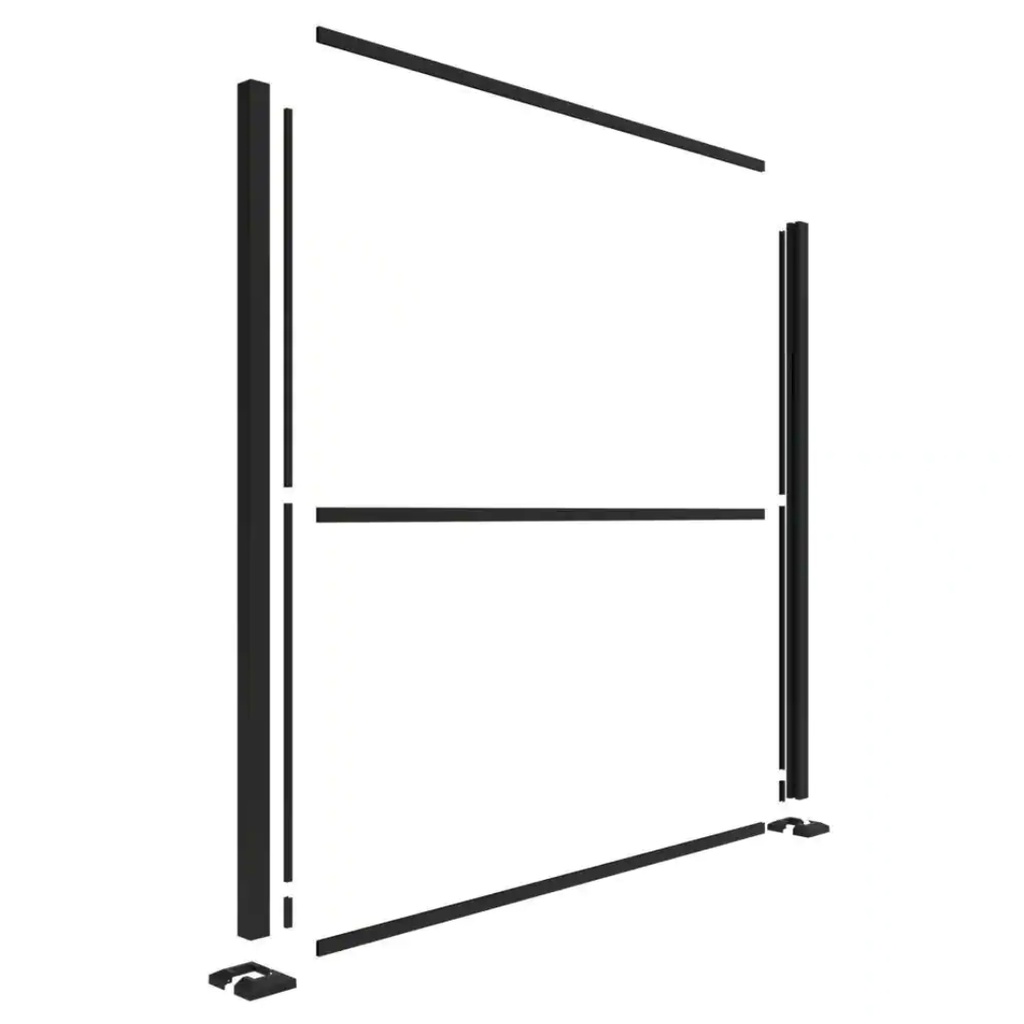 3 Ft. X 6 Ft. Matte Black Aluminum Decorative Screen Panel Decorative Screen Frame Kit