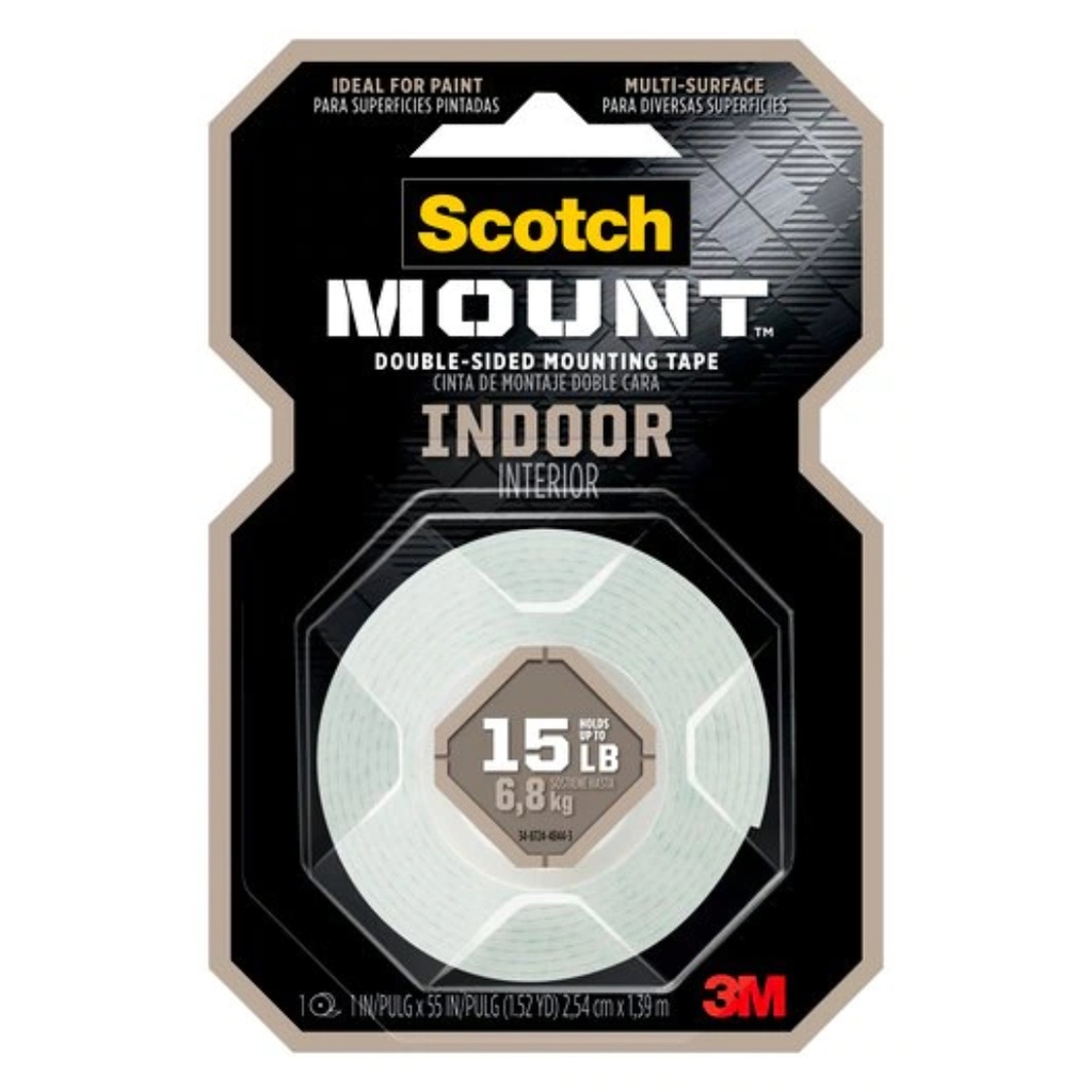 Scotch 1 in. W X 50 in. L Mounting Tape White