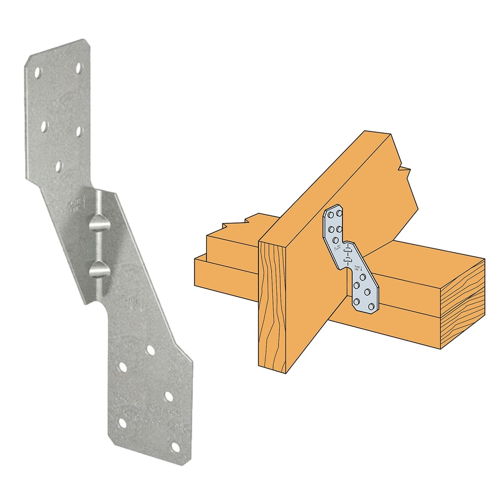 Simpson Strong-Tie 6 in. H X 1.69 in. W 18 Ga. Galvanized Steel Hurricane Tie