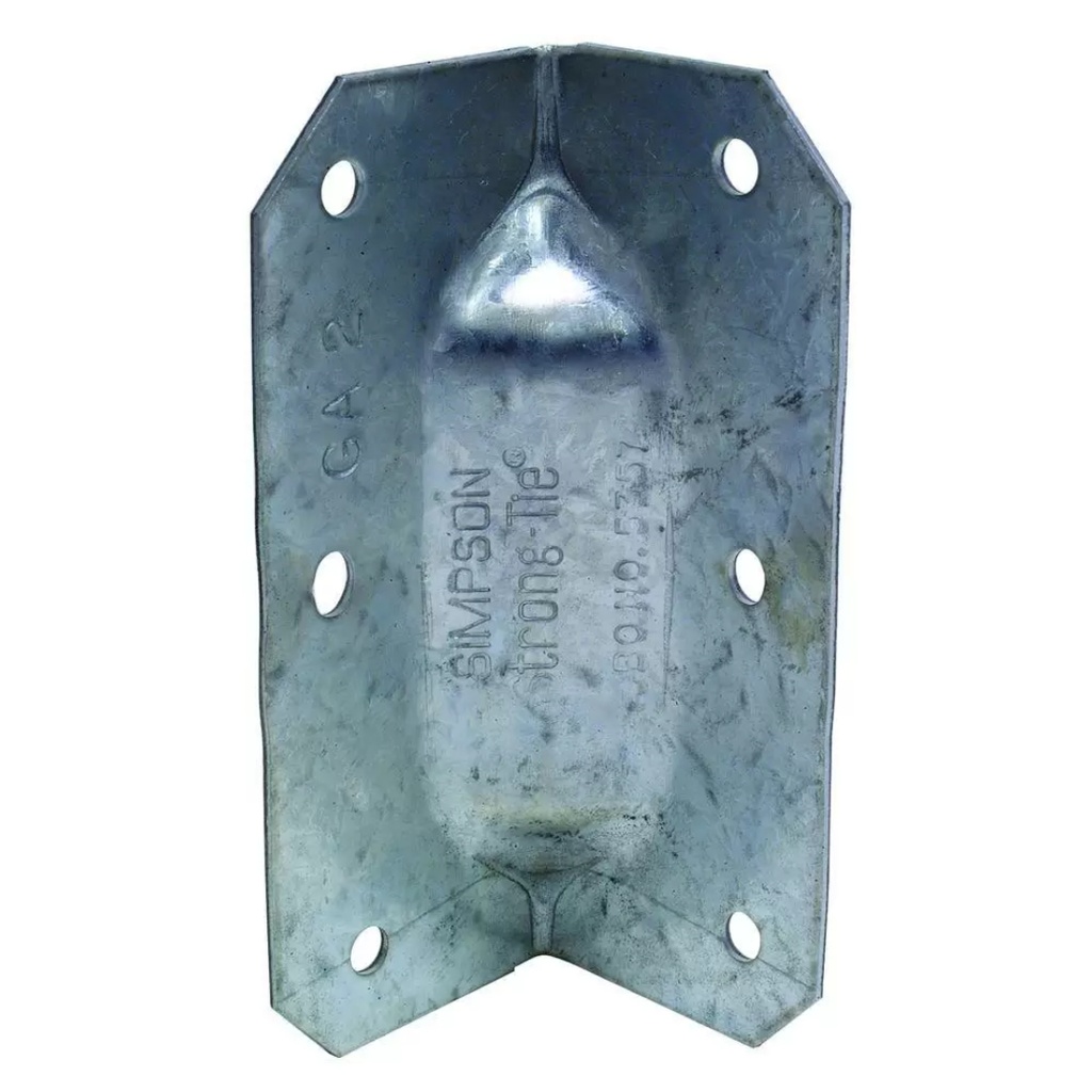 Simpson Strong-Tie 1.3 in. W X 3.3 in. L Galvanized Steel Gusset Angle