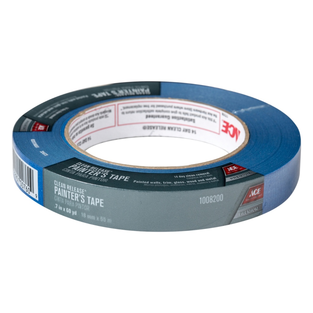 [1008200] Ace Clean Release 0.7 in. W X 60 Yd L Blue Medium Strength Painter's Tape 1 Pk