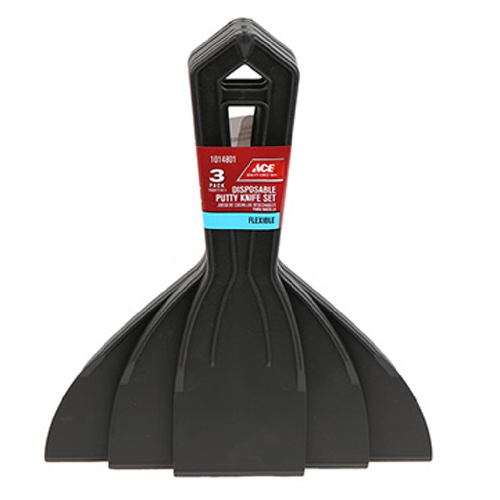 [1014801] Ace Assorted Plastic Flat Paint Scraper - Total Qty: 15