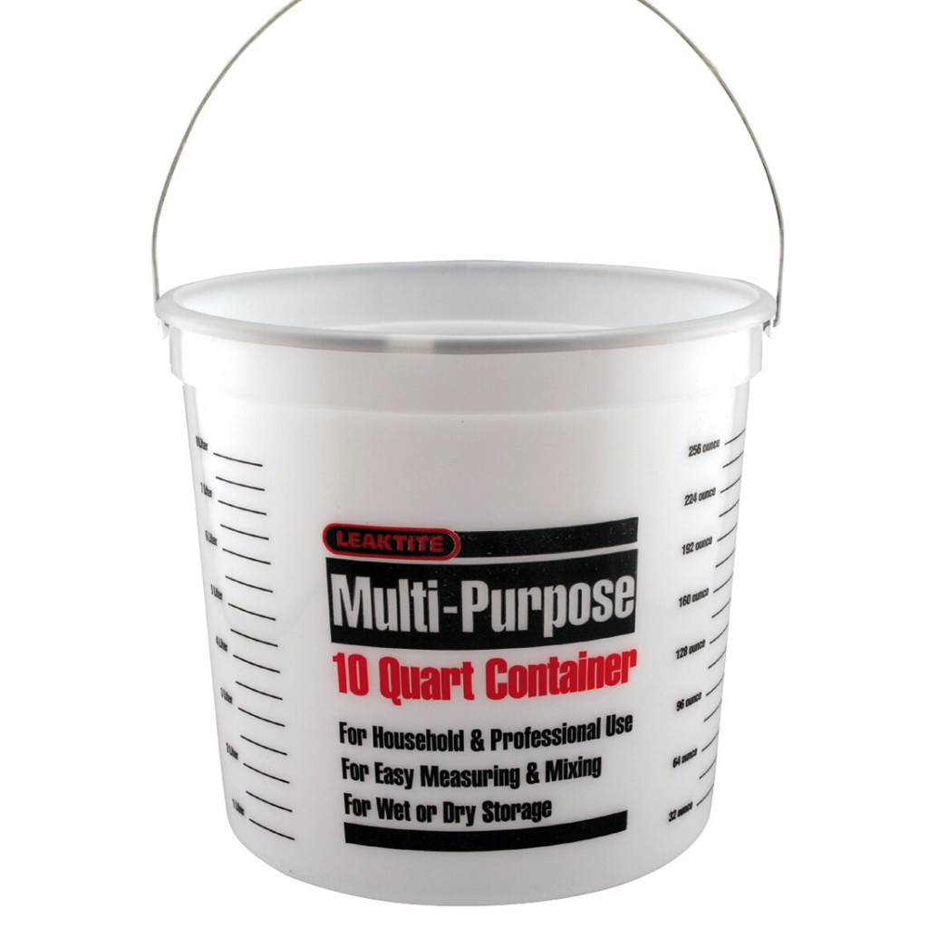 PAINT PAIL POLY WHT 10QT