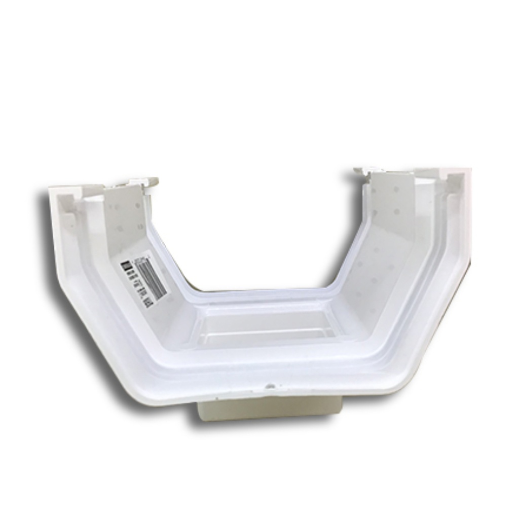 Amerimax 6.25 in. H X 5 in. W X 9 in. L White Vinyl U Gutter Drop Outlet